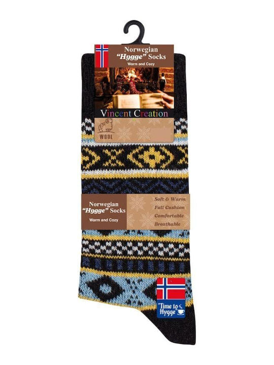 Șosete groase și călduroase din lână Hygge Vincent Creation, model albastru și albastru deschis, mărimea 35-38 41-42, 1 pereche Șosete groase și călduroase din lână Hygge Vincent Creation, model albastru și albastru deschis, mărimea 35-38 41-42, 1 pereche