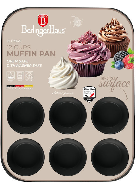 Berlinger Haus Φόρμα Ζαχαροπλαστικής για Cupcakes/Muffins 12 Θέσεων 35x26.5x3εκ.