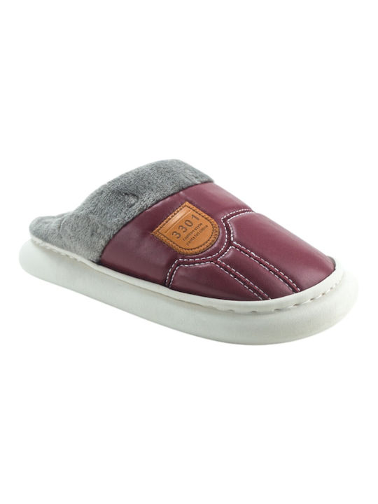 Plato Winter Women's Slippers in Burgundy color