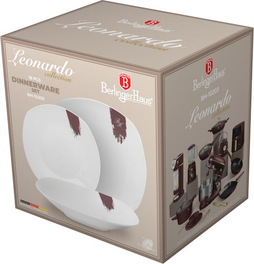 Berlinger Haus White Porcelain Dinnerware Set 18pcs