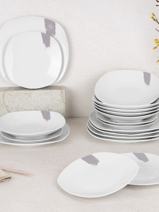 Berlinger Haus Gray Porcelain Dinnerware Set 18pcs