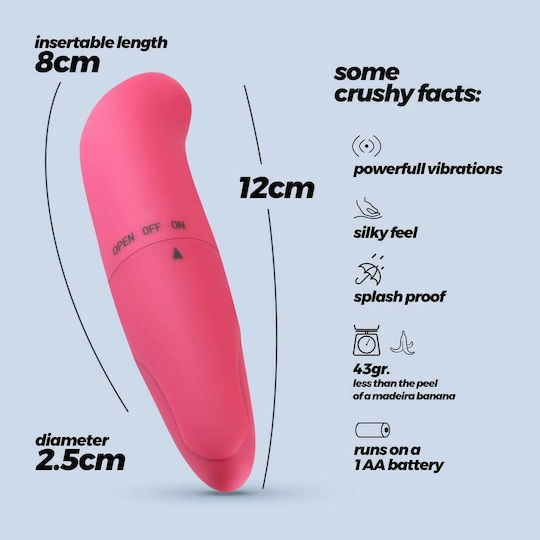 Crushious G-finder Mini Δονητής G-Spot 12cm Ροζ