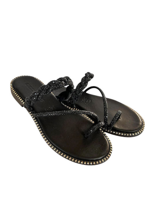 Sandale Casual Damă Din Piele Negre