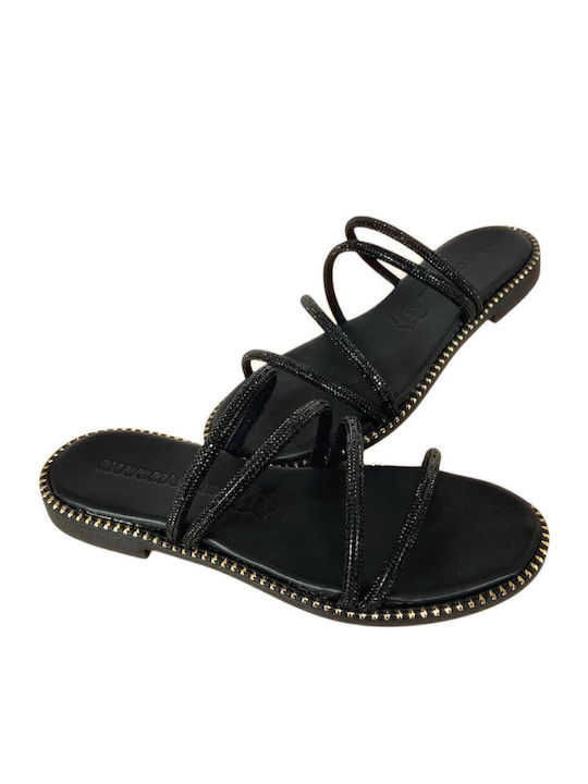 Sandale Casual Damă Din Piele Neagră