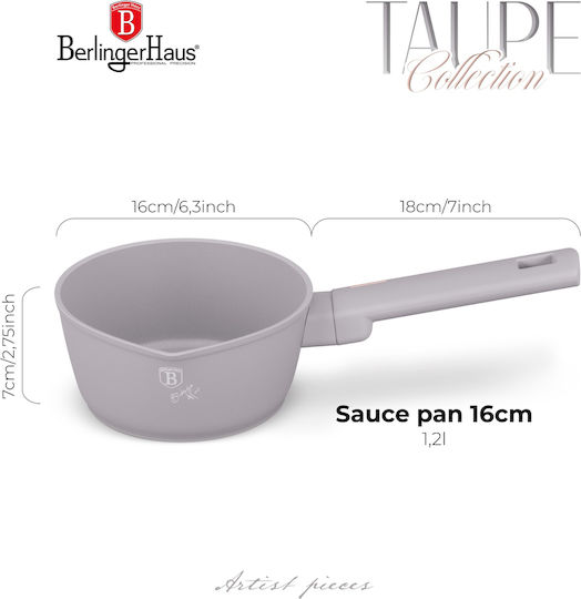 Saucepan 16 Cm Taupe Berlinger Haus Bh 8087