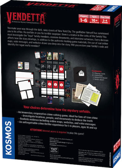 Brettspiel Masters Of Crime: Vendetta für 1-5 Spieler 14+ Jahre (EN) Kosmos