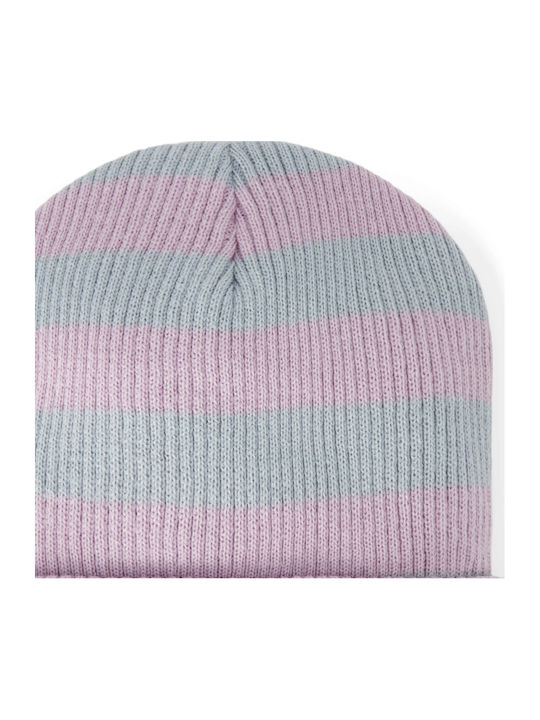 Beanie Unisex Beanie mit Rippstrick in Flieder Farbe