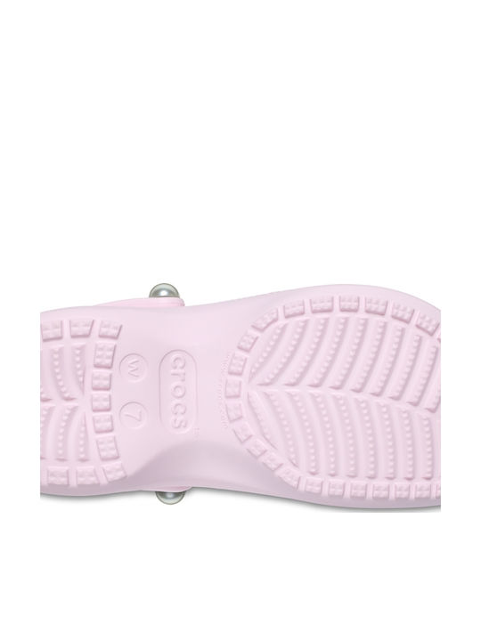 Crocs Classic Pearl Γυναικεία Σαμπό Ροζ