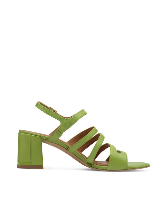 Tamaris Leather Women's Sandals Green