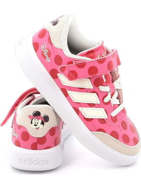 Courtblock Kids Sneakers with Scratch Fuchsia
