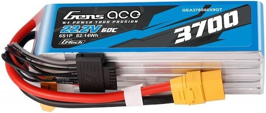 Gens Ace Gens Ace Klassische Li-Po Batterie 22,2V 3700mAh 60C 6S XT60 für RC-Fahrzeug