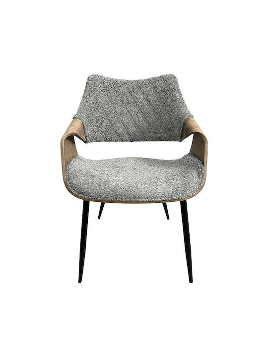 6145 Dining Room Fabric Chair Grey 58x56x83cm