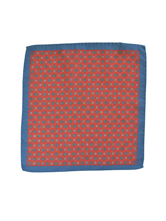 Octopus Men's Wool Handkerchief Blue