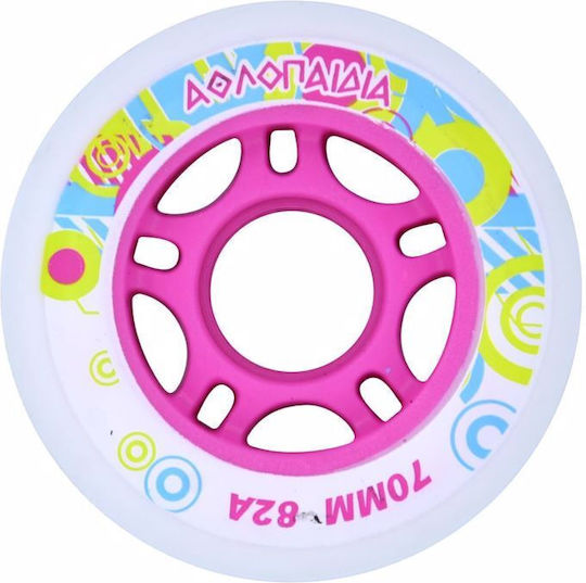 Athlopaidia Scooter 1084 002.1084/WHL/F Wheels 70mm White/Pink 4pcs