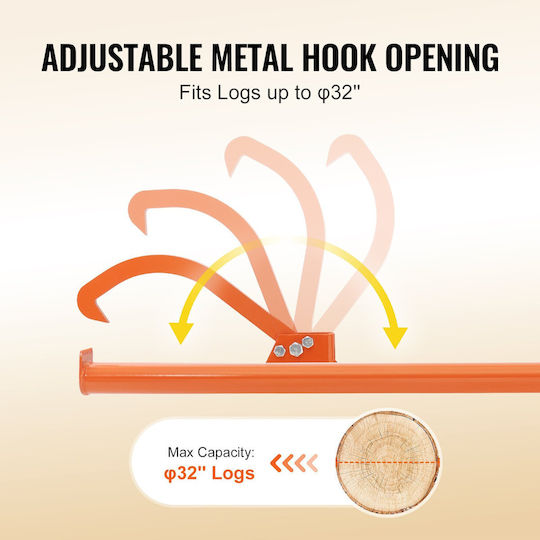 Vevor Cant Hook Tool 59 Εργαλεία Υλοτομίας Κυλίνδρους Χάλυβα Βαρέως Τύπου
