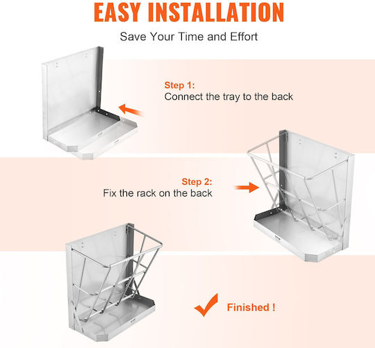 Vevor Wall-Mounted Goat Hay Feeder 2-in-1 Hay Grain Feeder 21 Gallons