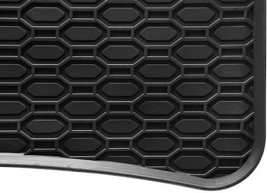 Rezaw Plast Set of Front and Rear Mats Tray Type 4pcs from Rubber for Opel Astra Chevrolet Cruze Black