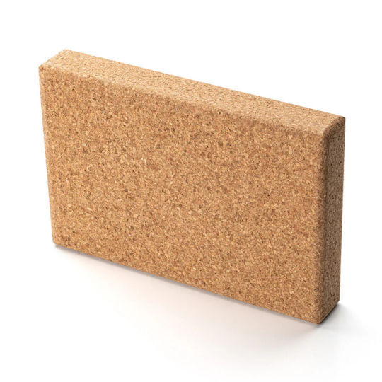 Йога блок от корк плосък 30.5x20.5x5см