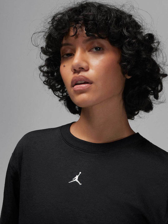 Damen Sport Kurzärmeliges Top Schwarz