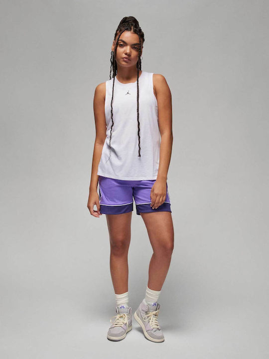 Γυναικεία Αθλητική Μπλούζα Αμάνικη Dri-Fit με Διαφάνεια White