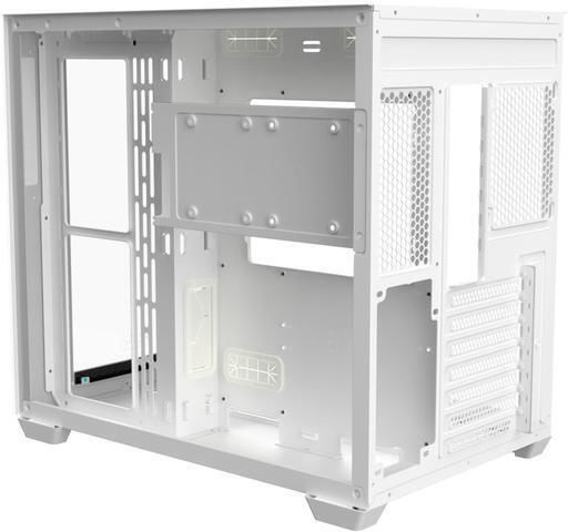 Raijintek Paean C7 TG4 Gaming Midi-Turm Computergehäuse mit Seitenfenster und RGB-Beleuchtung Weiß