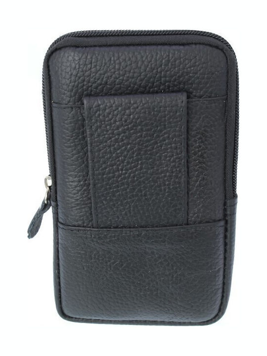 Leder Herren Handtasche Schwarz