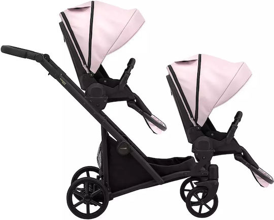 Kunert Ivento Duo Glam Ρυθμιζόμενο Καρότσι για Δίδυμα Kατάλληλο για Nεογέννητο Eco Pink Metalic / Black Frame 12.4kg