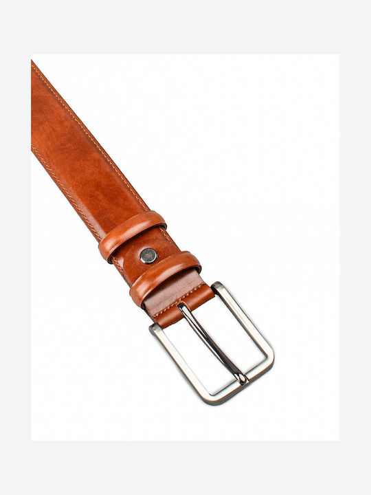 Ανδρική Δερμάτινη Ζώνη Charles Frank Belt Xxxxl Taba Ταμπα