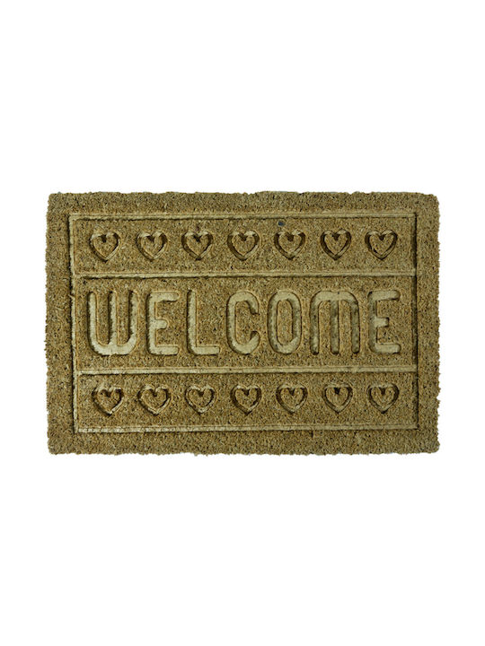 Coconut Fiber Entrance Mat Welcome Sl8578 40x60 San Lorentzo 8578