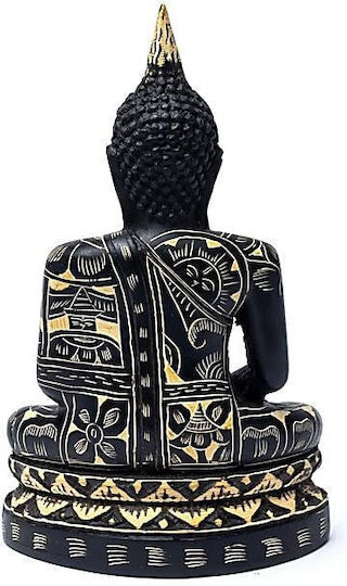 Sculpture Buddha Meditation Pose Black 17cm