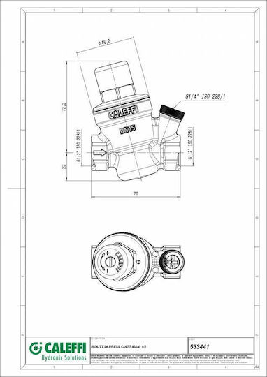 Caleffi Caleffi Brass Pressure Reducer 1/2" 16bar 533441
