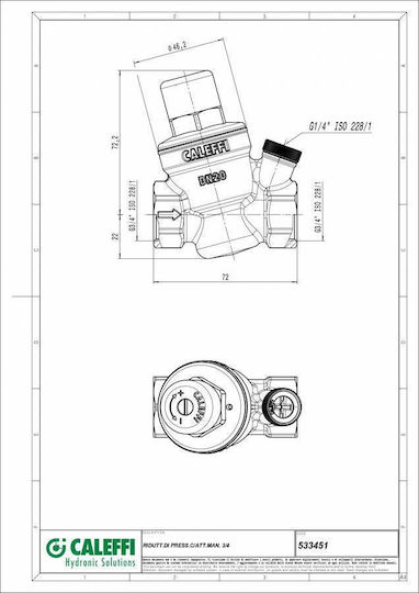 Caleffi Caleffi Brass Pressure Reducer 3/4" 16 Bar 533451