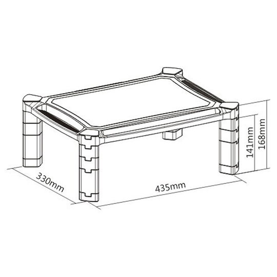 Techly ICA-MS 401 Επιτραπέζια Βάση Οθόνης έως 32"