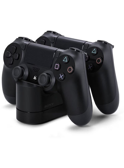 Sony Dualshock 4 Charging Station Βάση για 2 χειριστήρια PS4 UK PLUG Μαύρη 711719230779