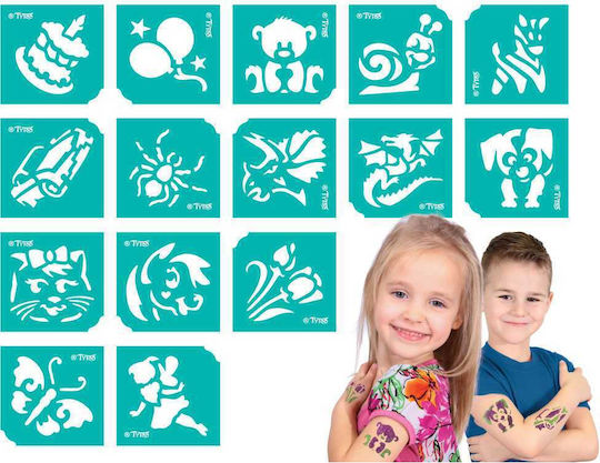 Set mit 15 temporären Tattoo-Schablonen Tytoo Kkcst4530033 Happy Birthday