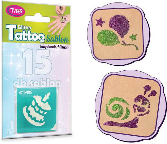 Set mit 15 temporären Tattoo-Schablonen Tytoo Kkcst4530033 Happy Birthday