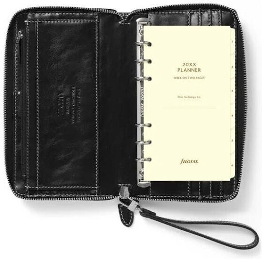 Filofax Lockwood Zip Personal Malden Schwarzer Organizer 022630 5059145481675