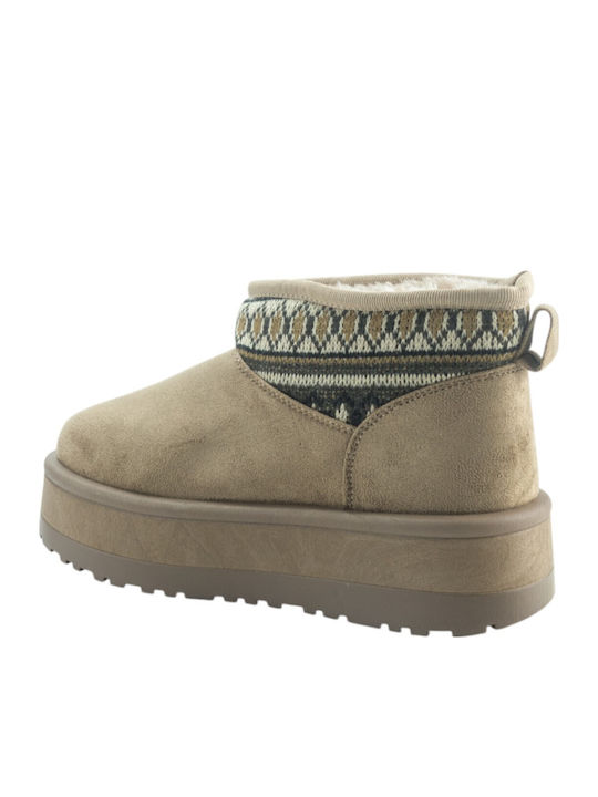 Stiefeletten Damen Khaki