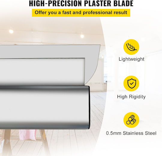 Vevor Skimming Blade 40inch Smoothing Knock-down Knife Finishing Tool Putty Knife Stainless Steel High Impact End Caps Drywall Wall Gyprock