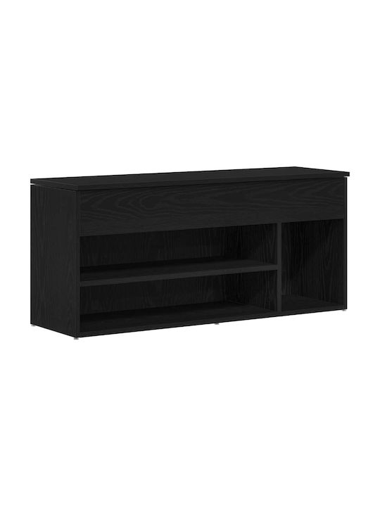 Vidaxl Shoe Bench Black Oak Engineered Wood Black Oak 859137