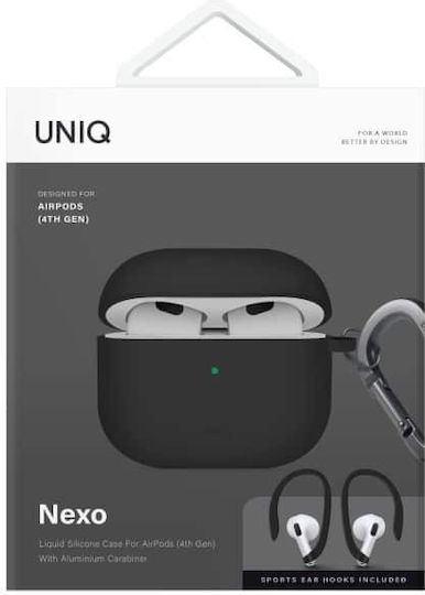 Uniq Nexo Θήκη Σιλικόνης σε Μαύρο χρώμα για Apple AirPods 4