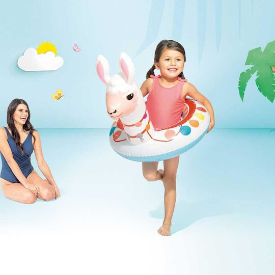 Intex Kids' Swim Ring 'Animal Llama' White 86x58cm