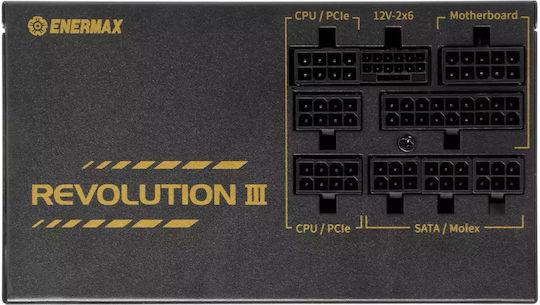 Enermax Revolution III 650W Negru Sursă de Alimentare Calculator Complet modular 80 Plus Gold