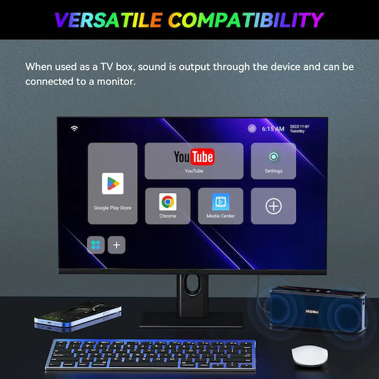 H96 Max ТВ кутия MAX M7 H96MAX-M7 8K UHD с WiFi USB 2.0 4GB RAM и 32GB Памет за съхранение с Операционна система Android 13.0