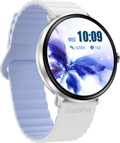 Canyon Jacky SW-69 45mm Smartwatch mit Pulsmesser (White-Blue)