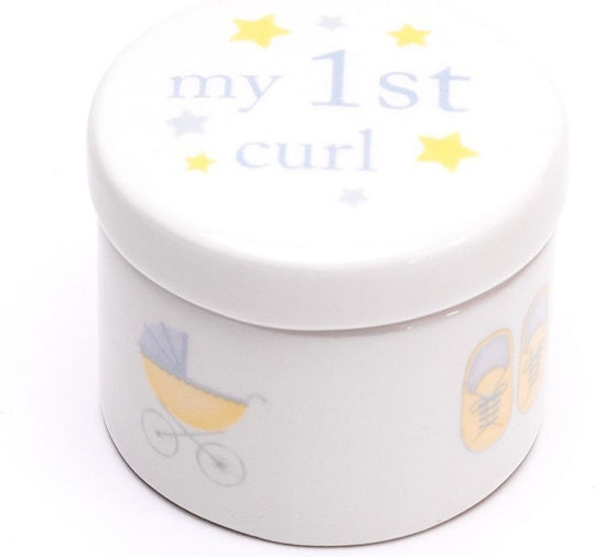 Hello Baby Blue Ceramic Piggy Bank Box Set