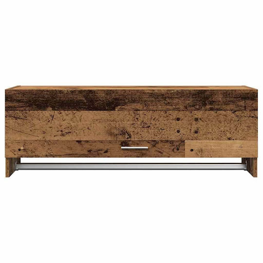vidaXL Holz Badezimmerschrank B100xT32.5xH35cm Braun