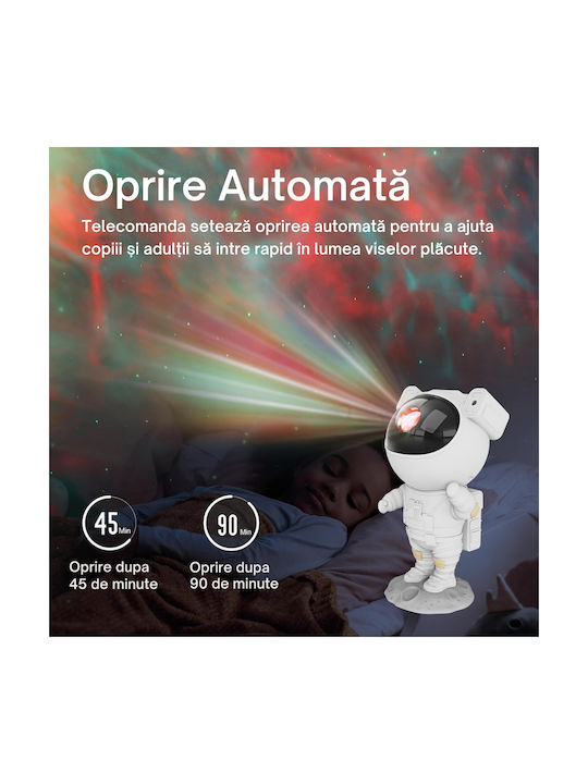 Astronaut Night Light Projector Rotating Constellations Stars Galaxy Ceiling Remote Control Timer