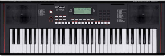 Roland Keybaord EX10 cu 61 Taste cu Suport, Căști și Pupitru Negru