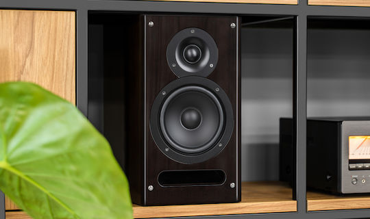 Paar Hi-Fi Lautsprecher Buch selbst 75W B31.5xT23.5xH18cm. Schwarz